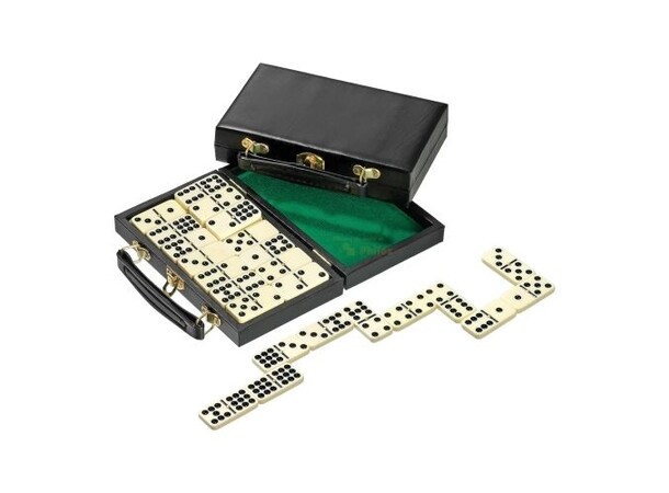 Domino Dobbel 9 i kuffert 55 brikker 